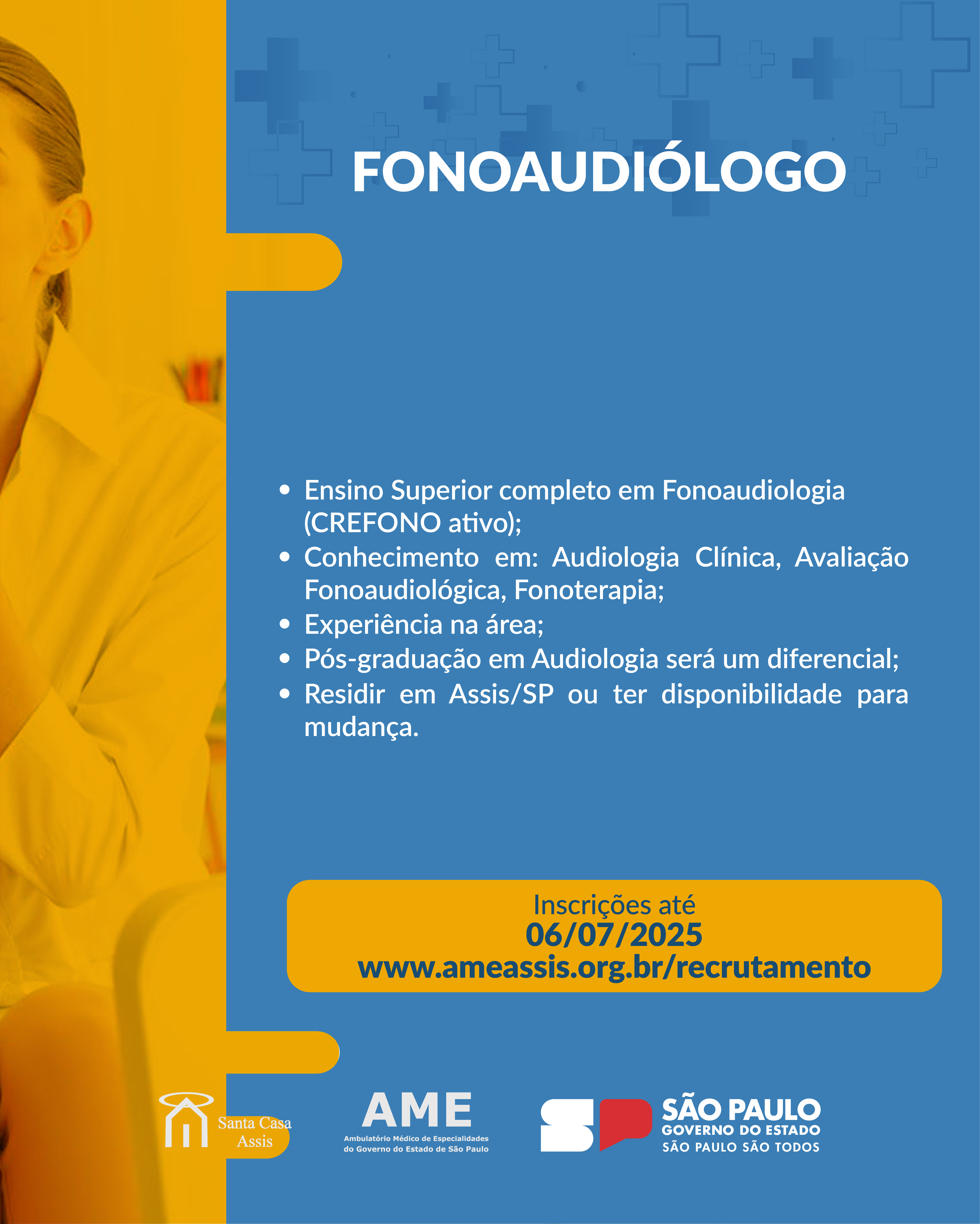 OPORTUNIDADE AME ASSIS - FONOAUDIÓLOGO
