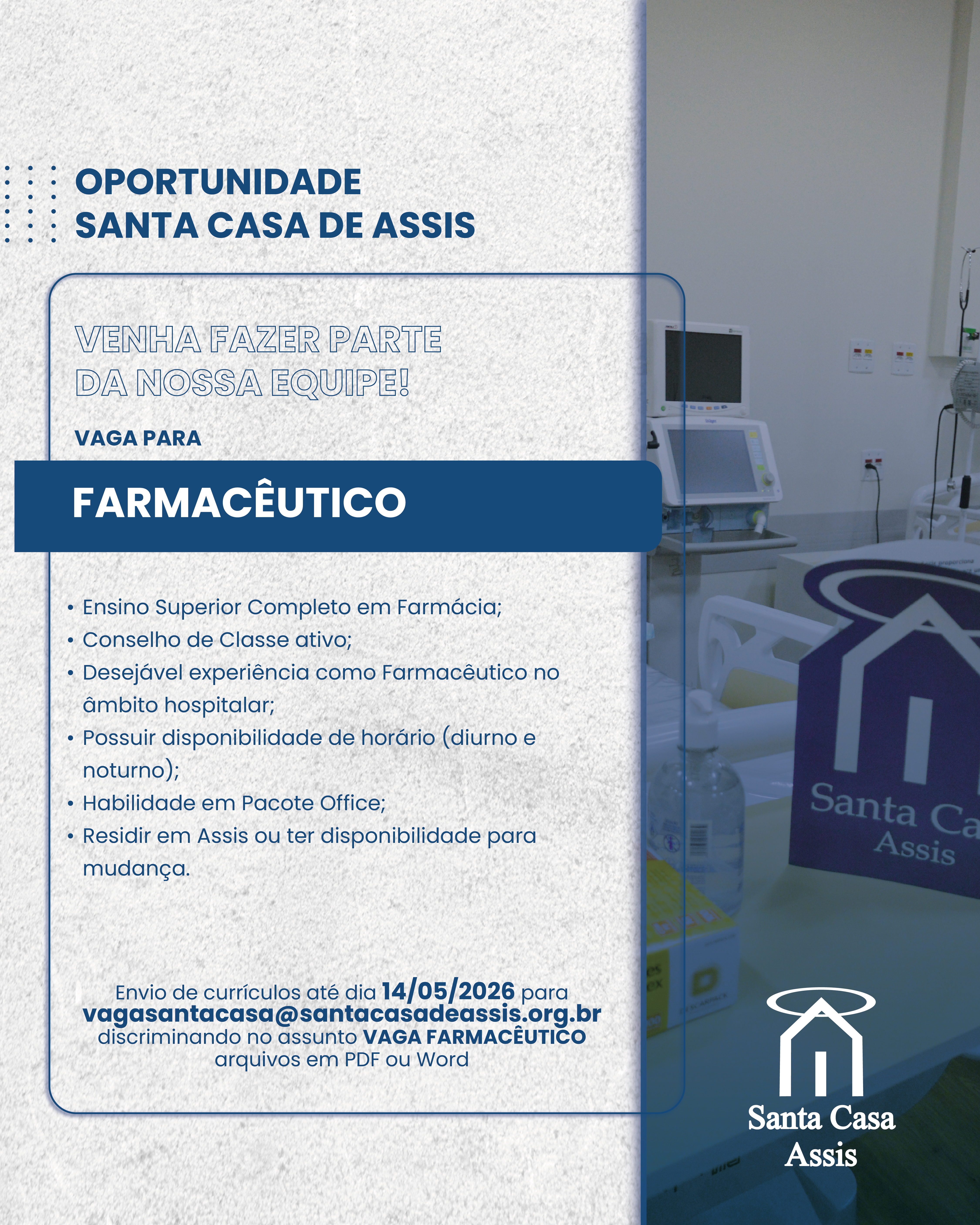 OPORTUNIDADE FARMACÊUTICO